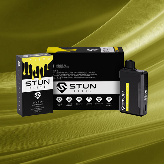 STUN THCP 3.0 g Disposable 5-Pack – Golden (Sativa) – Lemon Pound Cake