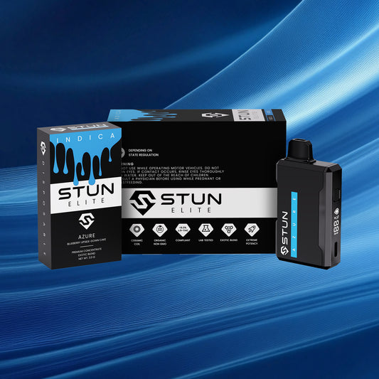 STUN THCP 3.0 g Disposable 5-Pack – Azure (Indica) – Blueberry Upside-Down Cake