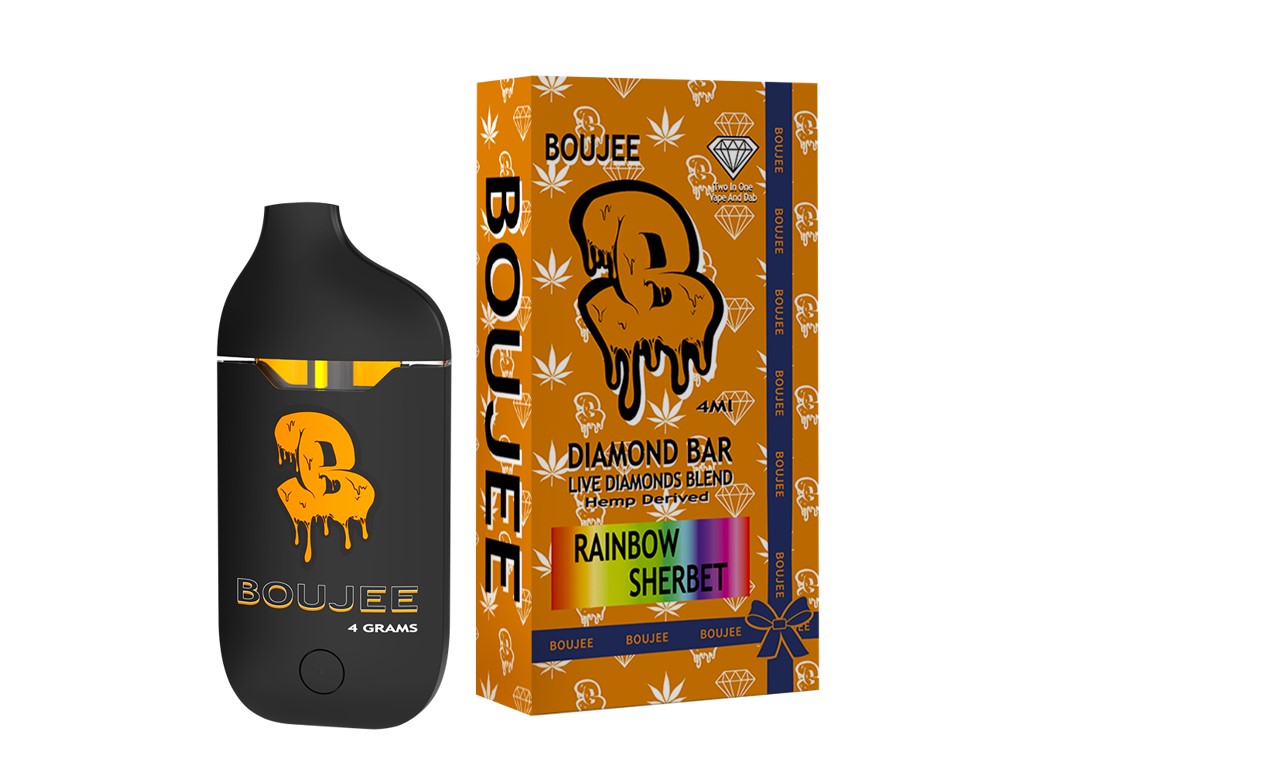 Boujee Diamond Bar 4mL Live Diamonds Disposable Vape - Rainbow Sherbet